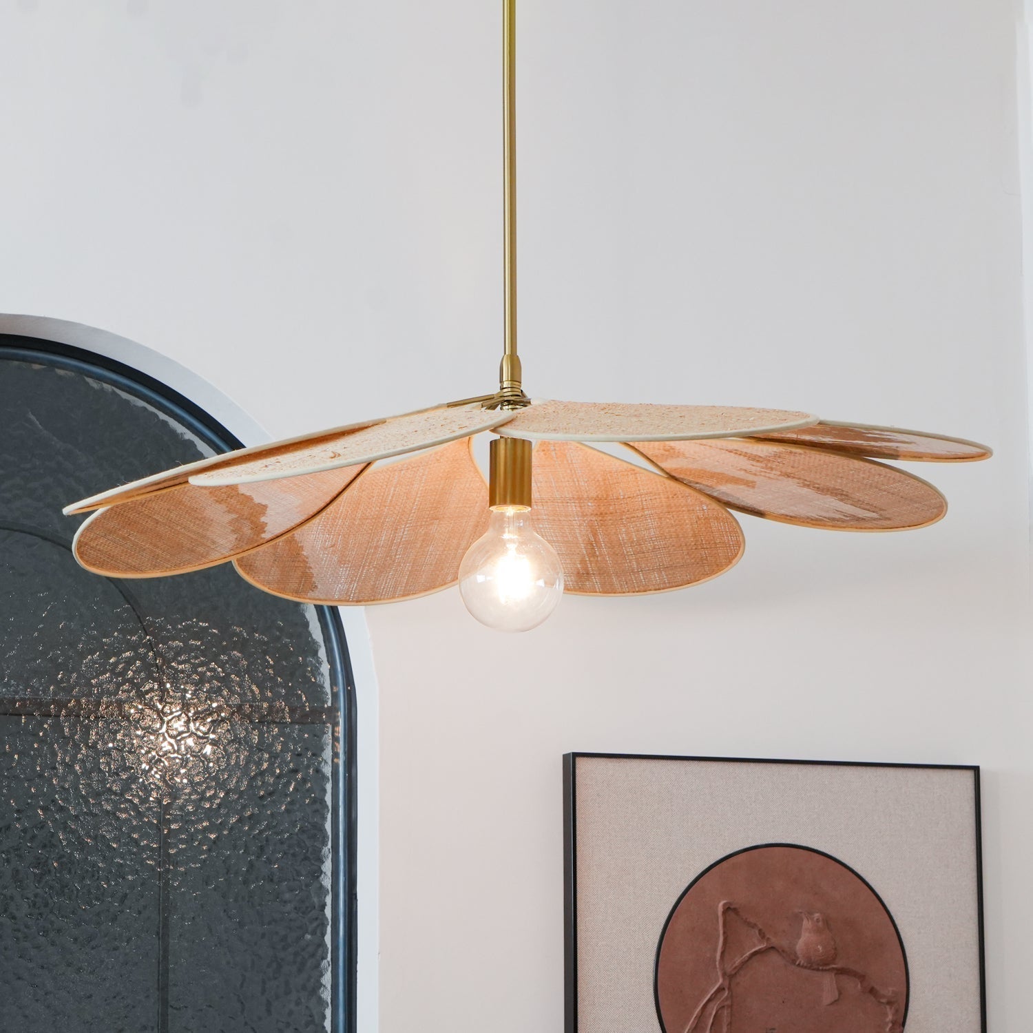 Tory Floraison Rotin Suspension