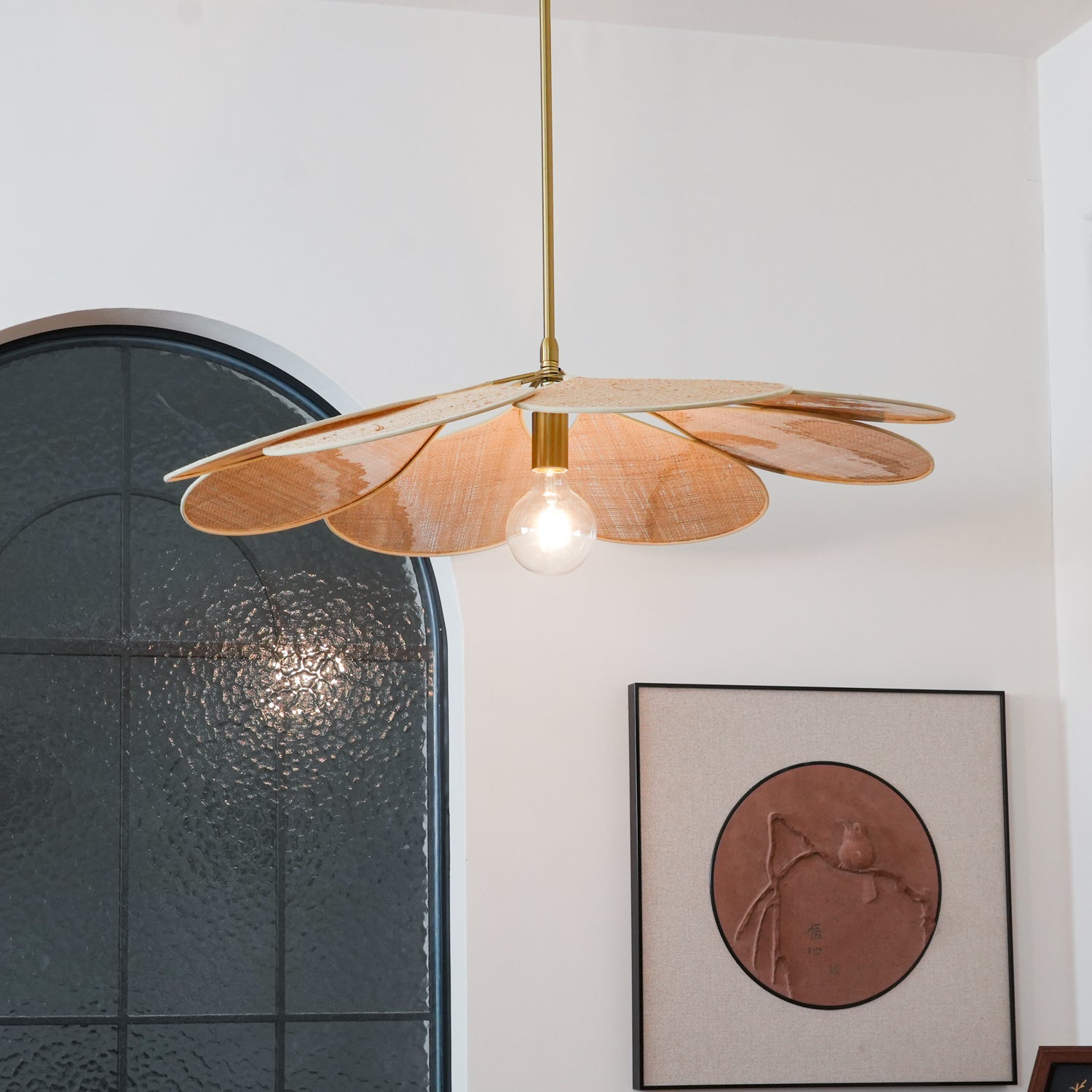 Tory Floraison Rotin Suspension