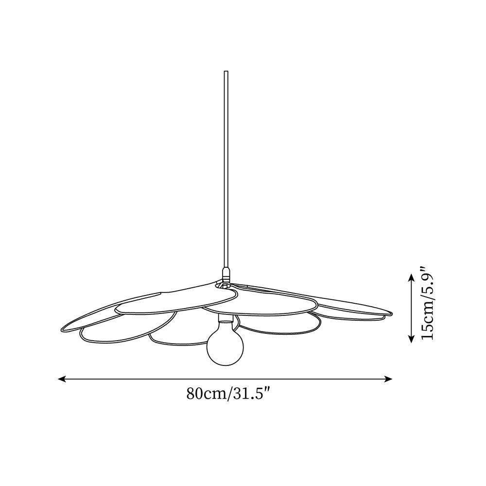 Tory Floraison Rotin Suspension