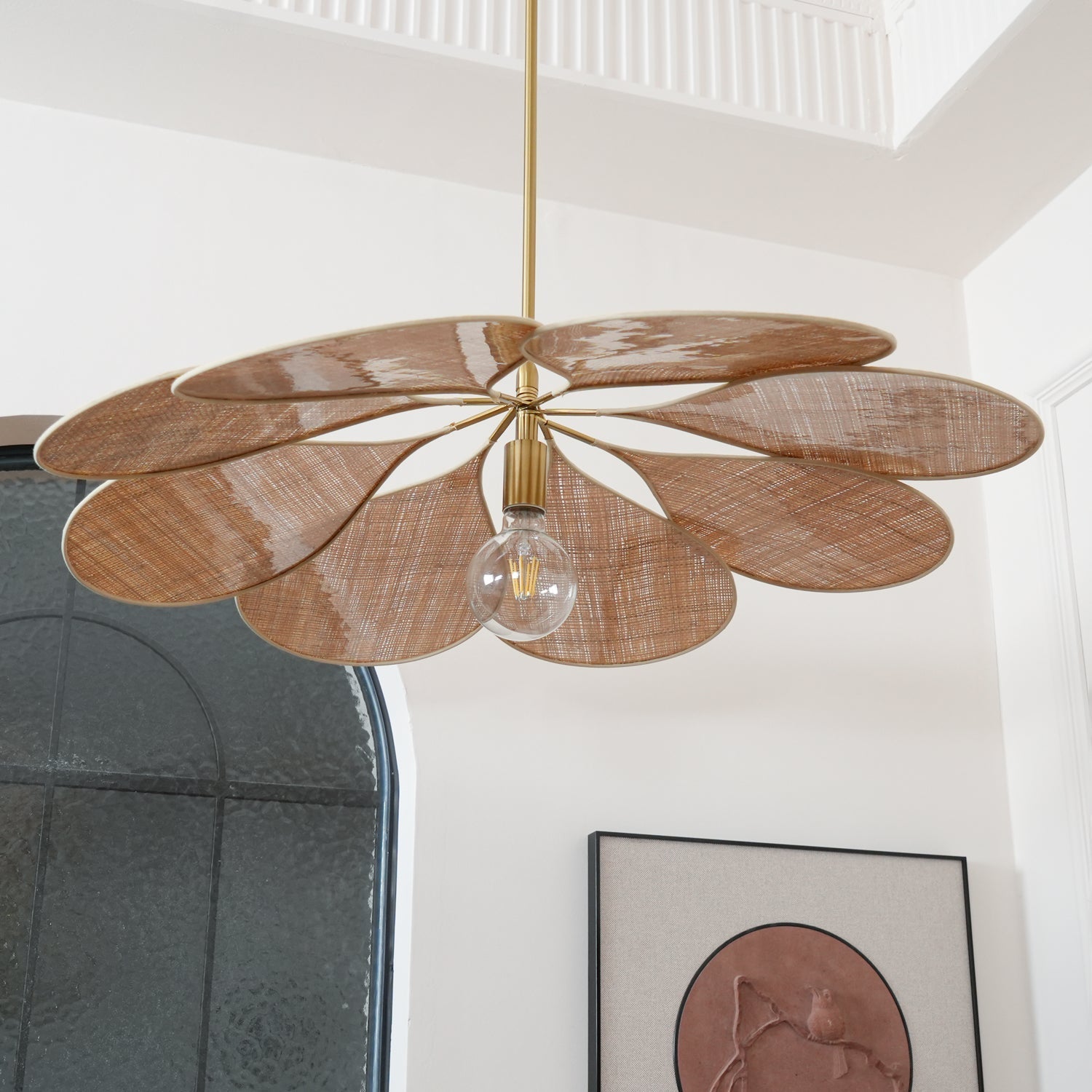 Tory Floraison Rotin Suspension