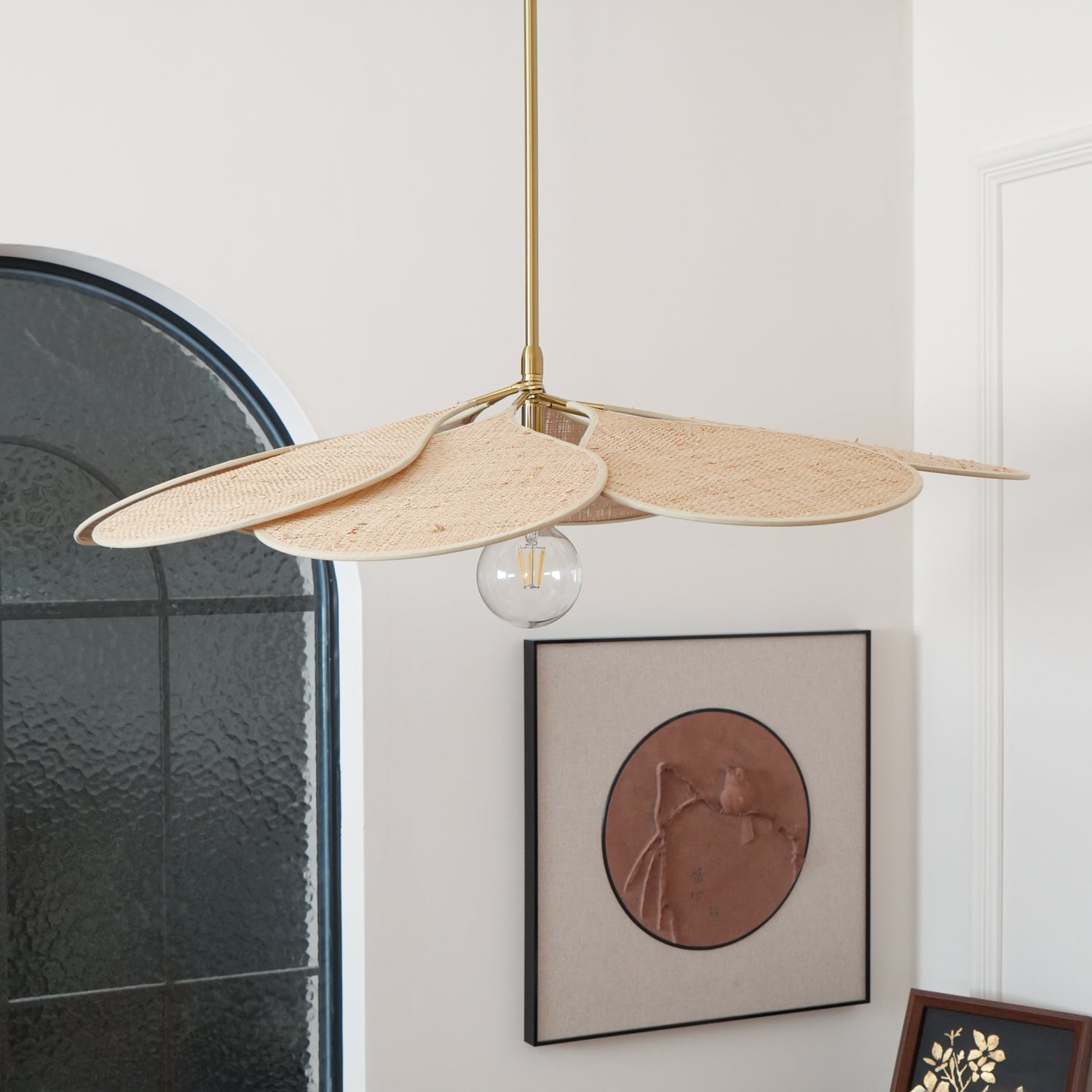Tory Floraison Rotin Suspension
