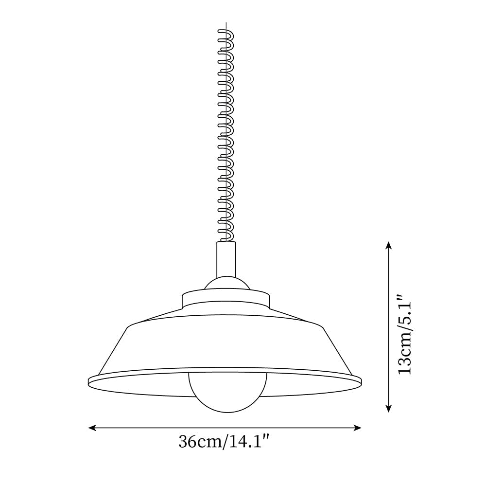 Toscot Suspension Émail Abat-jour