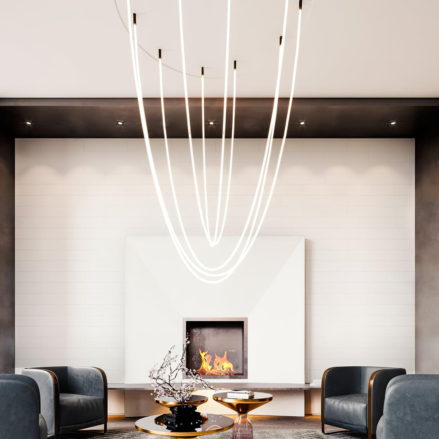 Solara Suspension Courbe Flexible Silicone Laiton