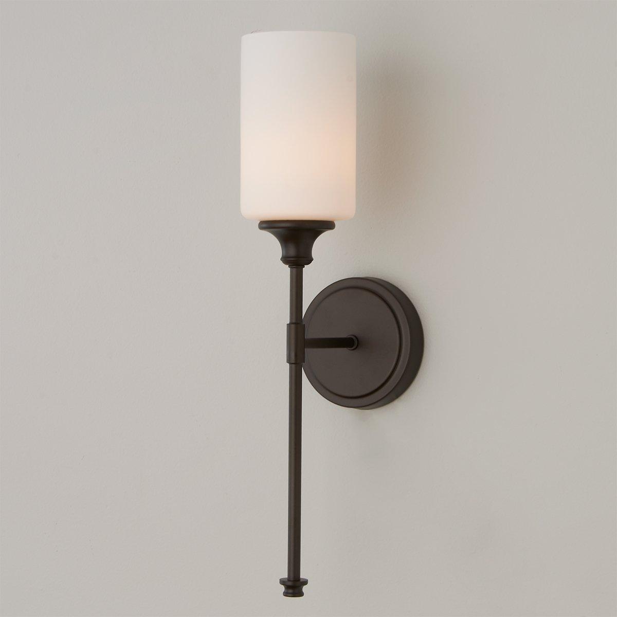 Tracie Ancien Industriel Laiton Verre Applique