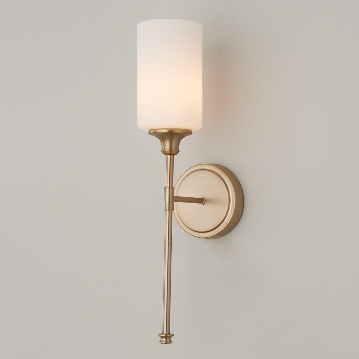 Tracie Ancien Industriel Laiton Verre Applique