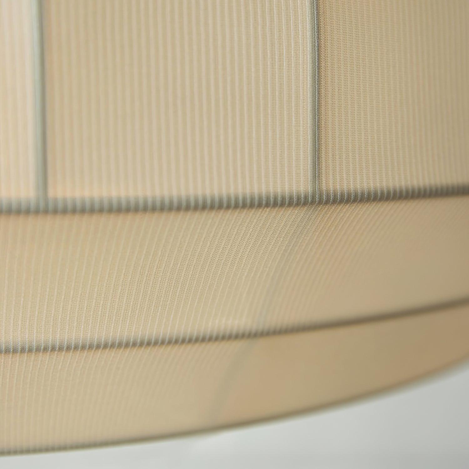 Suspension Luminaire Soie Abat-jour Blanc Tissu Lignes Verticales Doux Moderne Minimaliste