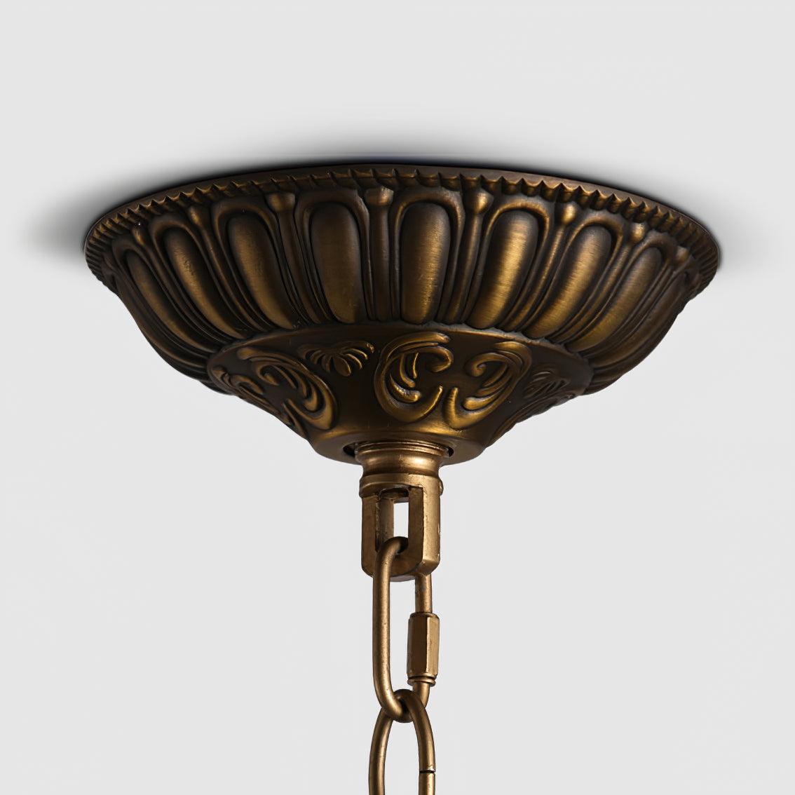 Lustra Lustre Gold Globe Crystal Vintage