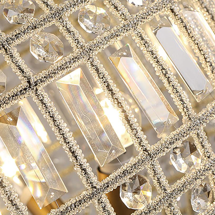 Lustra Lustre Gold Globe Crystal Vintage