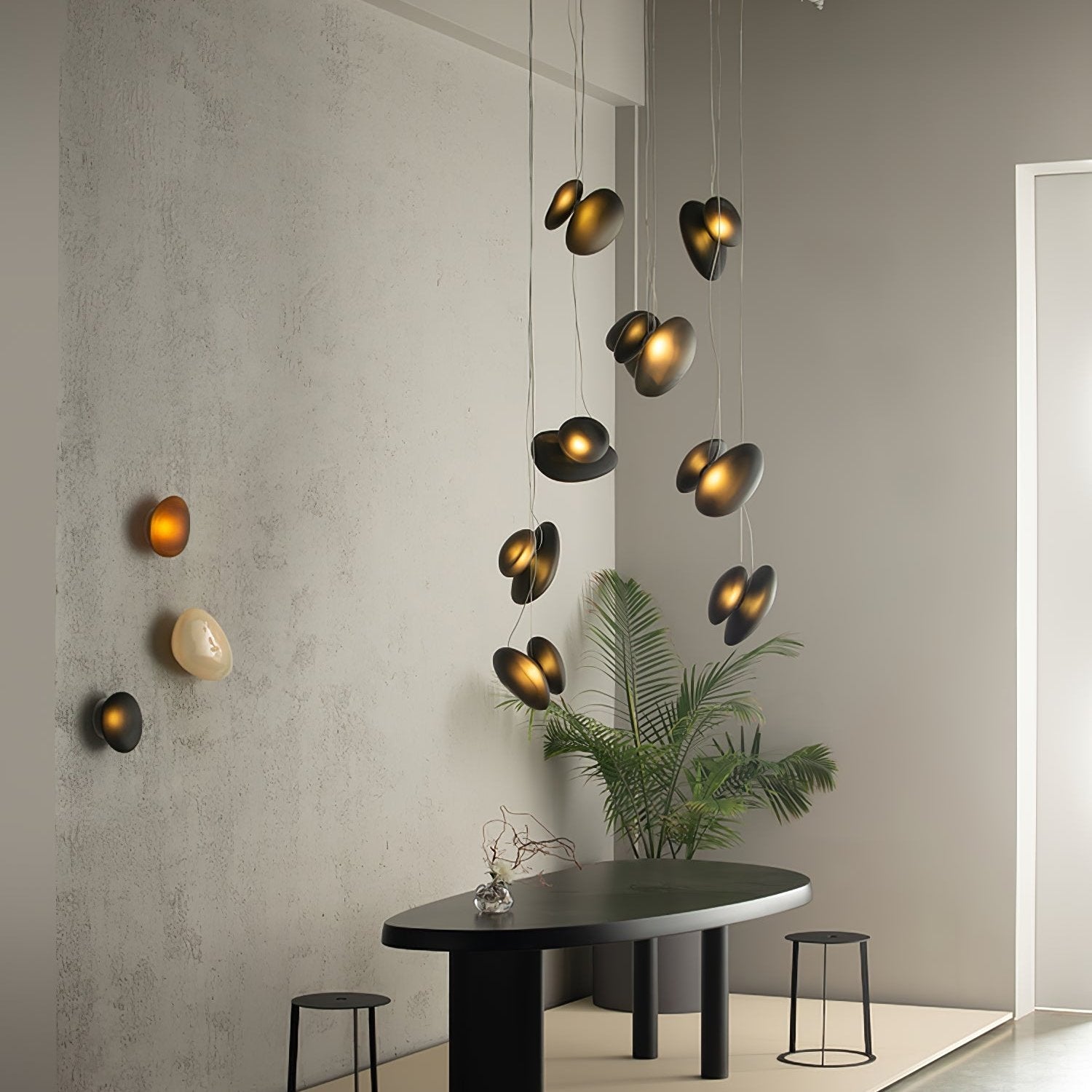Eclipse Suspension en Verre Givré
