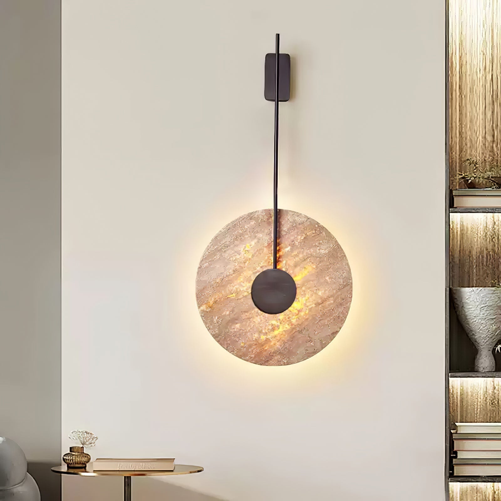Visolia Applique Murale Minimaliste en Travertin