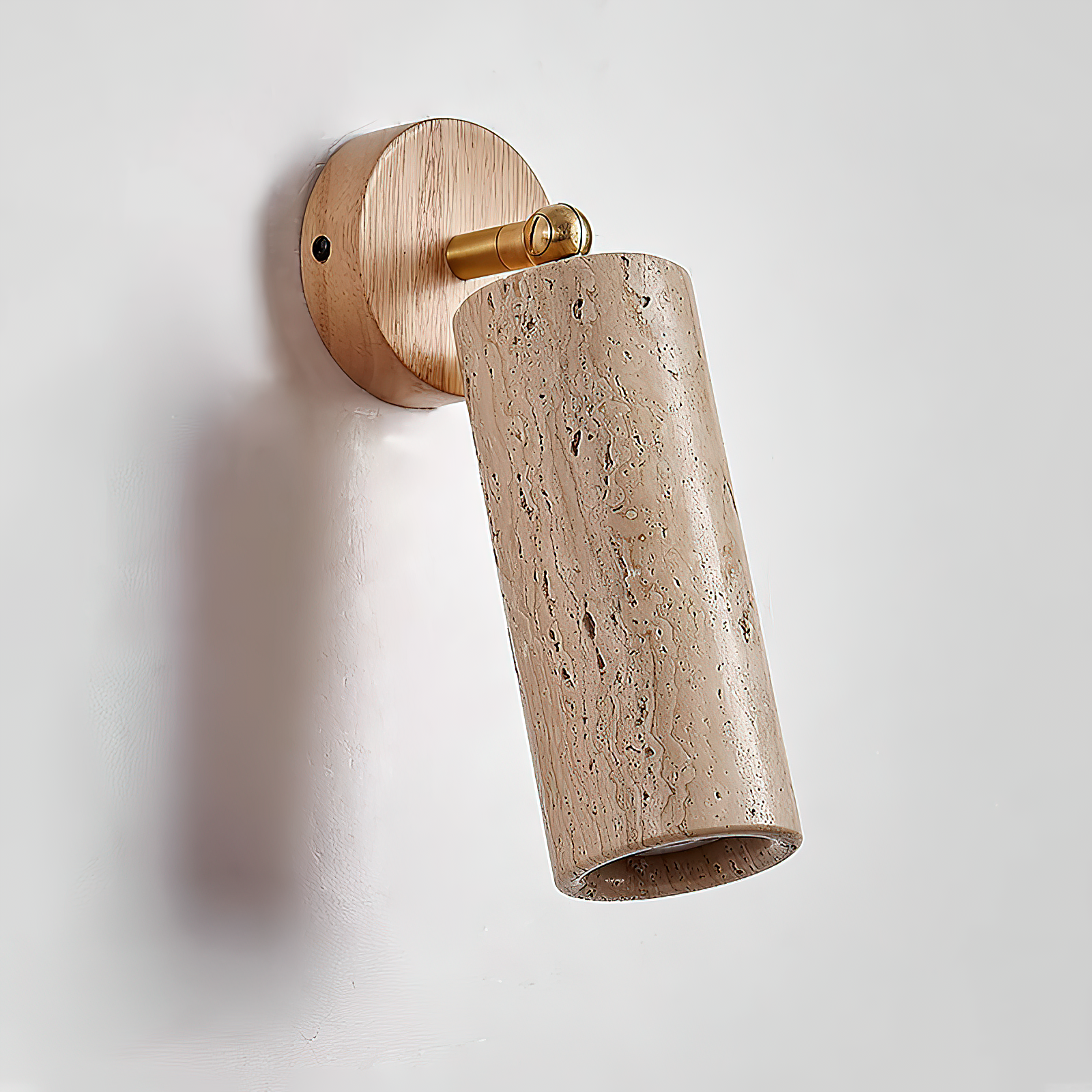 Arvararae Moderne Minimaliste Bois Travertin Applique Murale