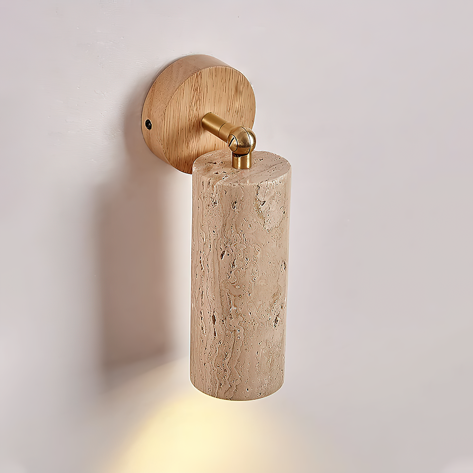 Arvararae Moderne Minimaliste Bois Travertin Applique Murale