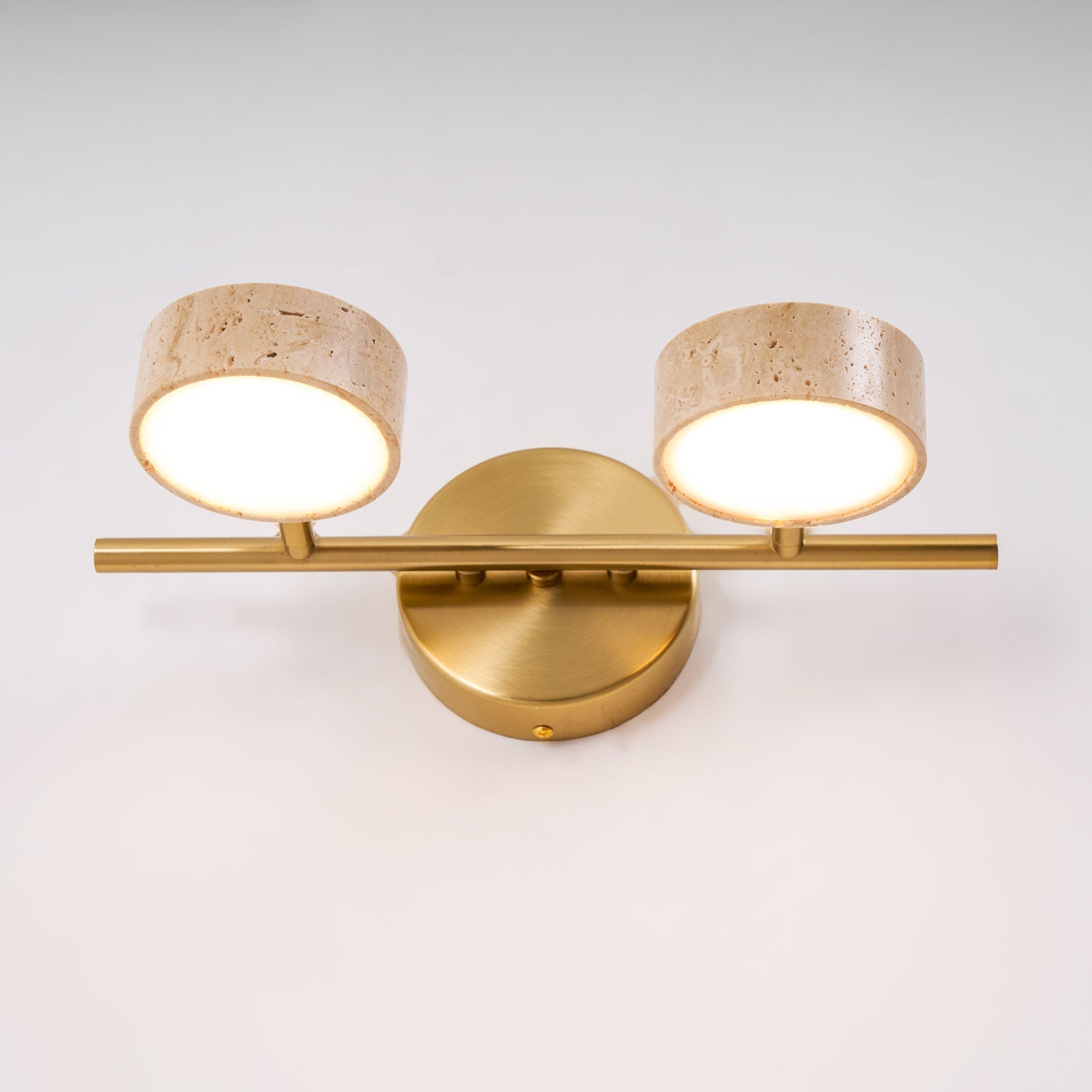 Ceshair Applique Murale Multi Tête en Travertin Lumière de Coiffeuse