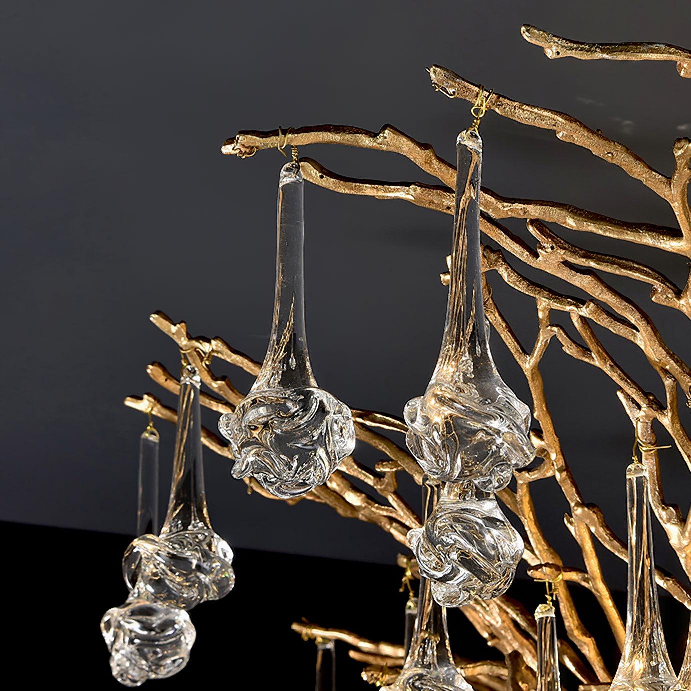 Abeleisa Lustre Laiton Cristal Forme Branche d'Arbre et Échelle
