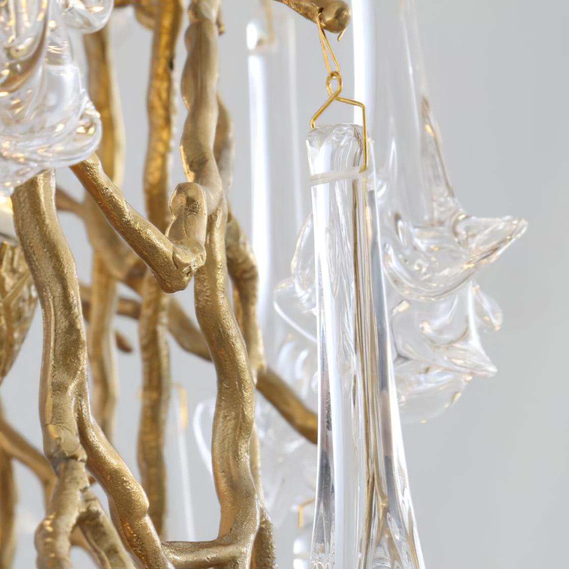 Abeleisa Lustre Laiton Cristal Forme Branche d'Arbre et Échelle