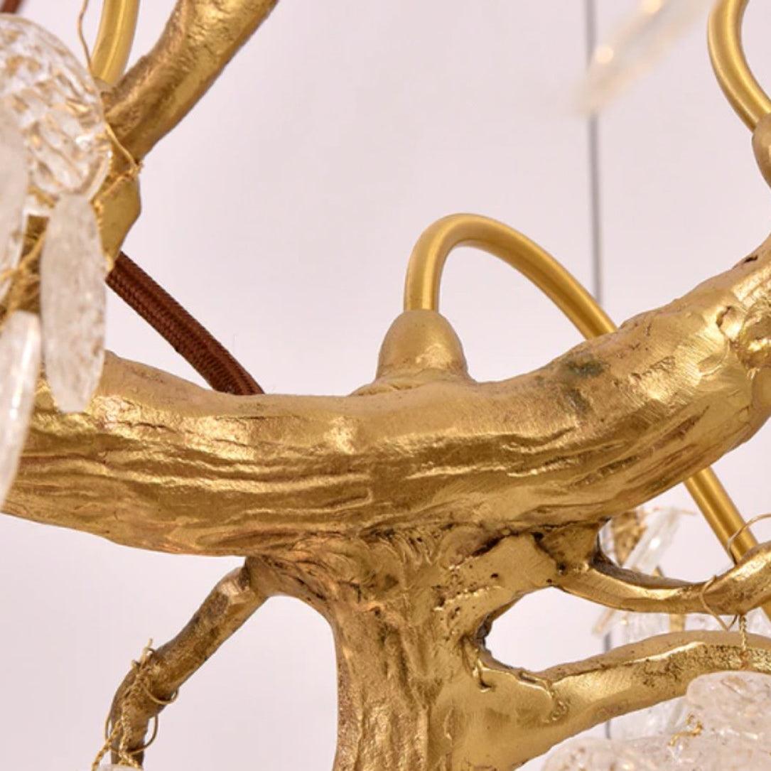 Abeleisa Lustre Laiton Cristal Forme Branche d'Arbre et Échelle
