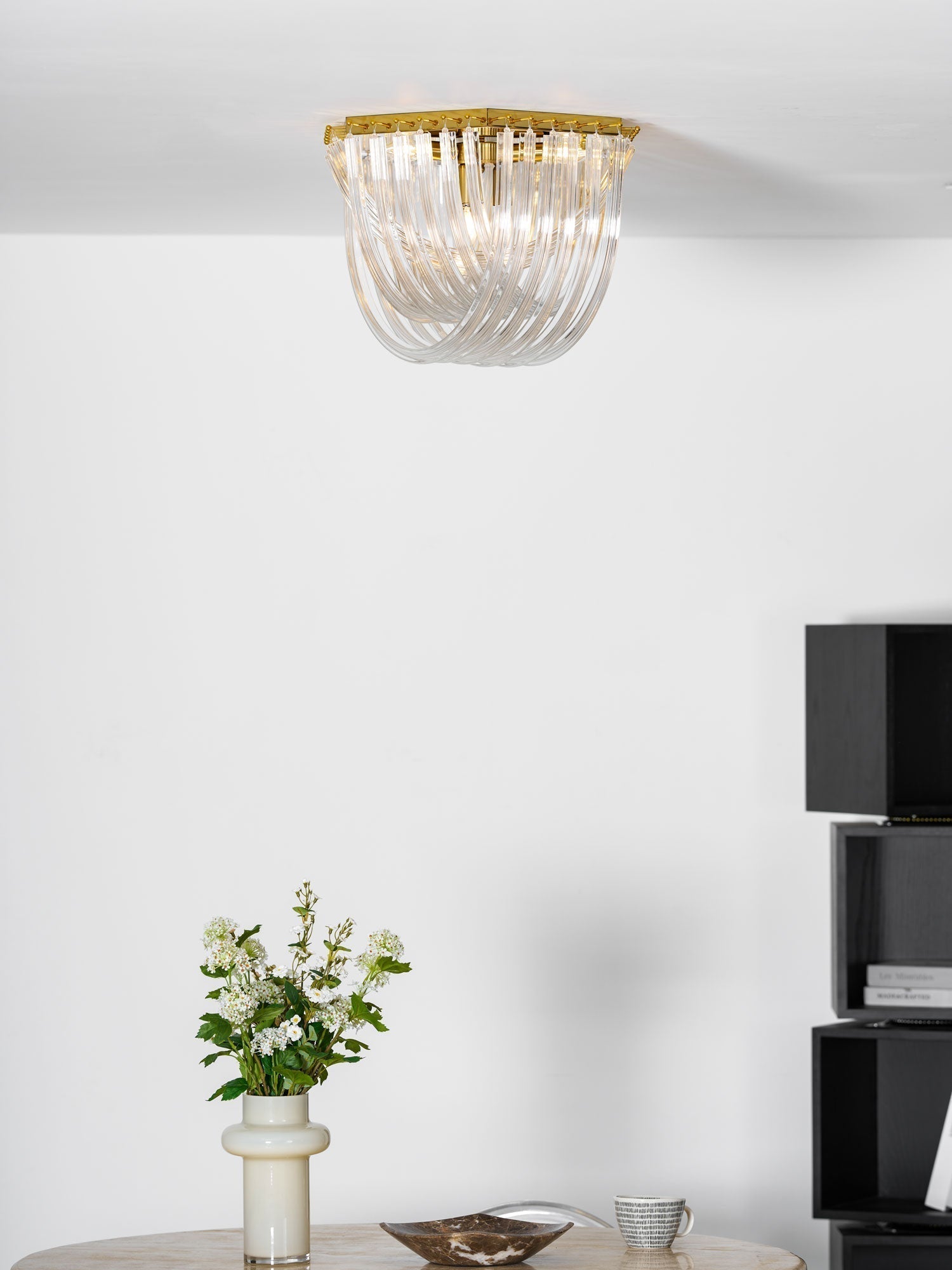 Erphaa Lampe de Plafond en Verre Luxe