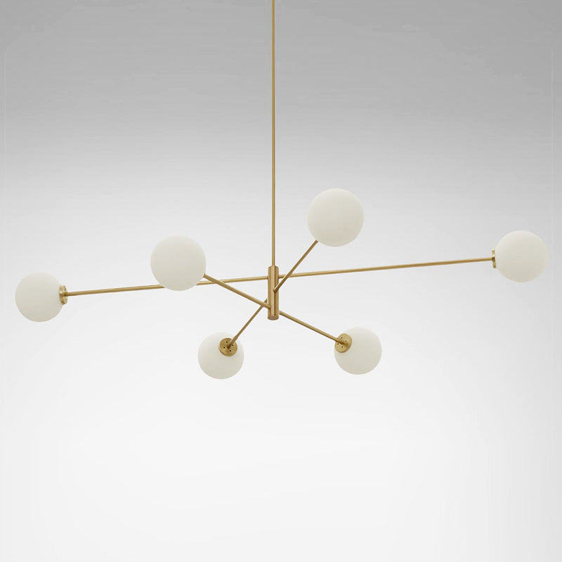 Catalel Moderne Minimaliste Laiton Verre Lustre