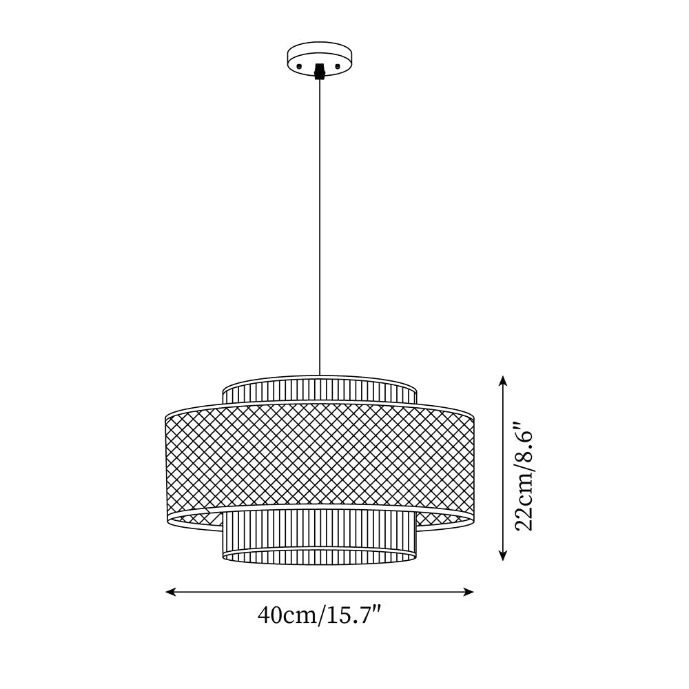 Triela Suspension Stratifié Rotin