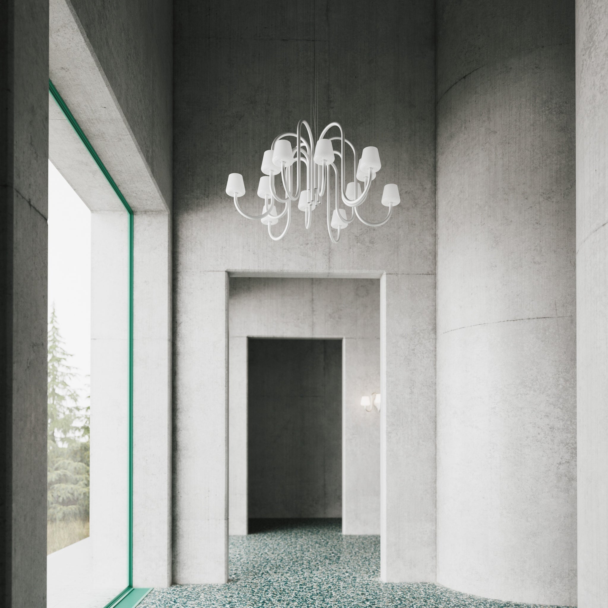 Arco Minimalist Lustre en verre