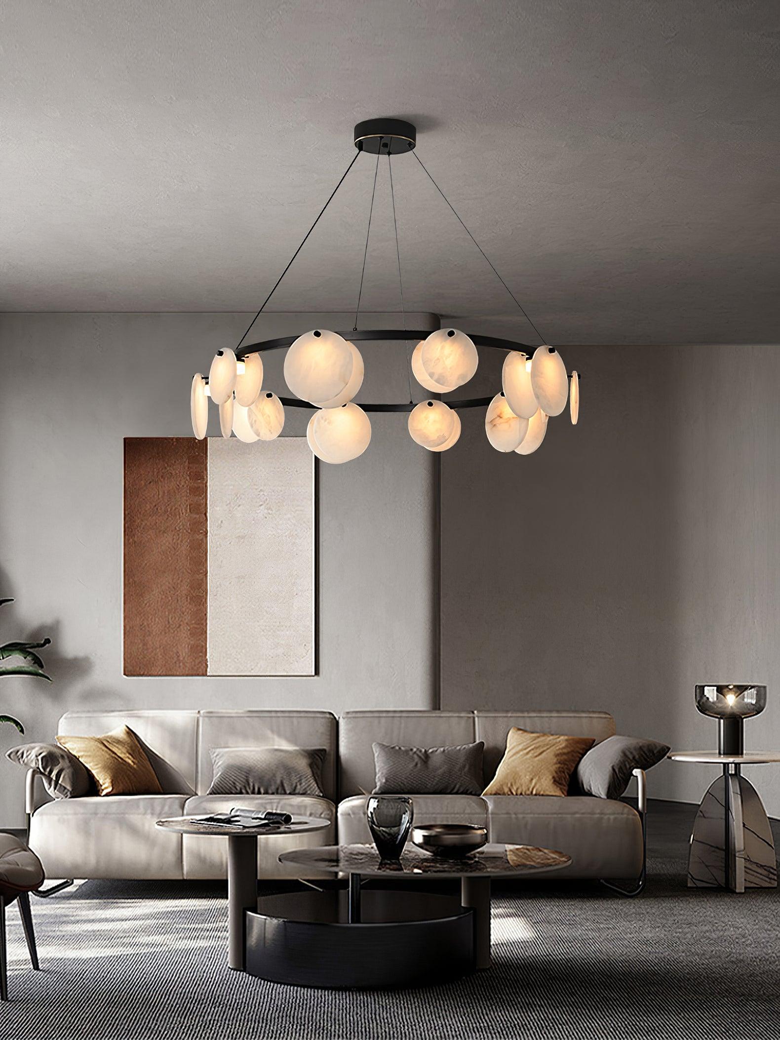 Olveneth Lustre Moderne en Albâtre