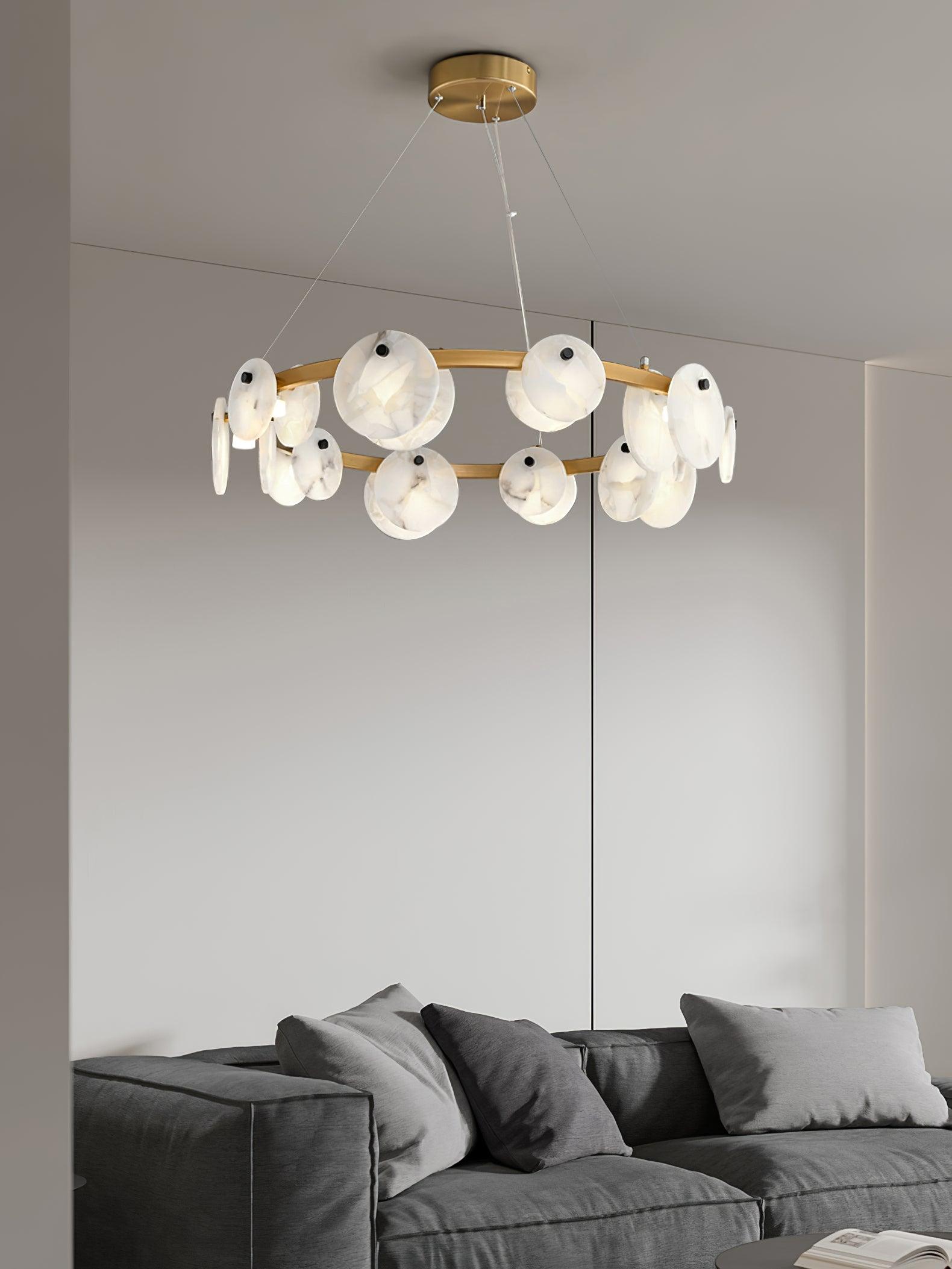 Olveneth Lustre Moderne en Albâtre