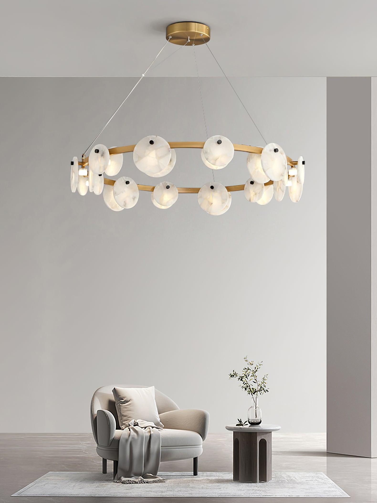 Olveneth Lustre Moderne en Albâtre