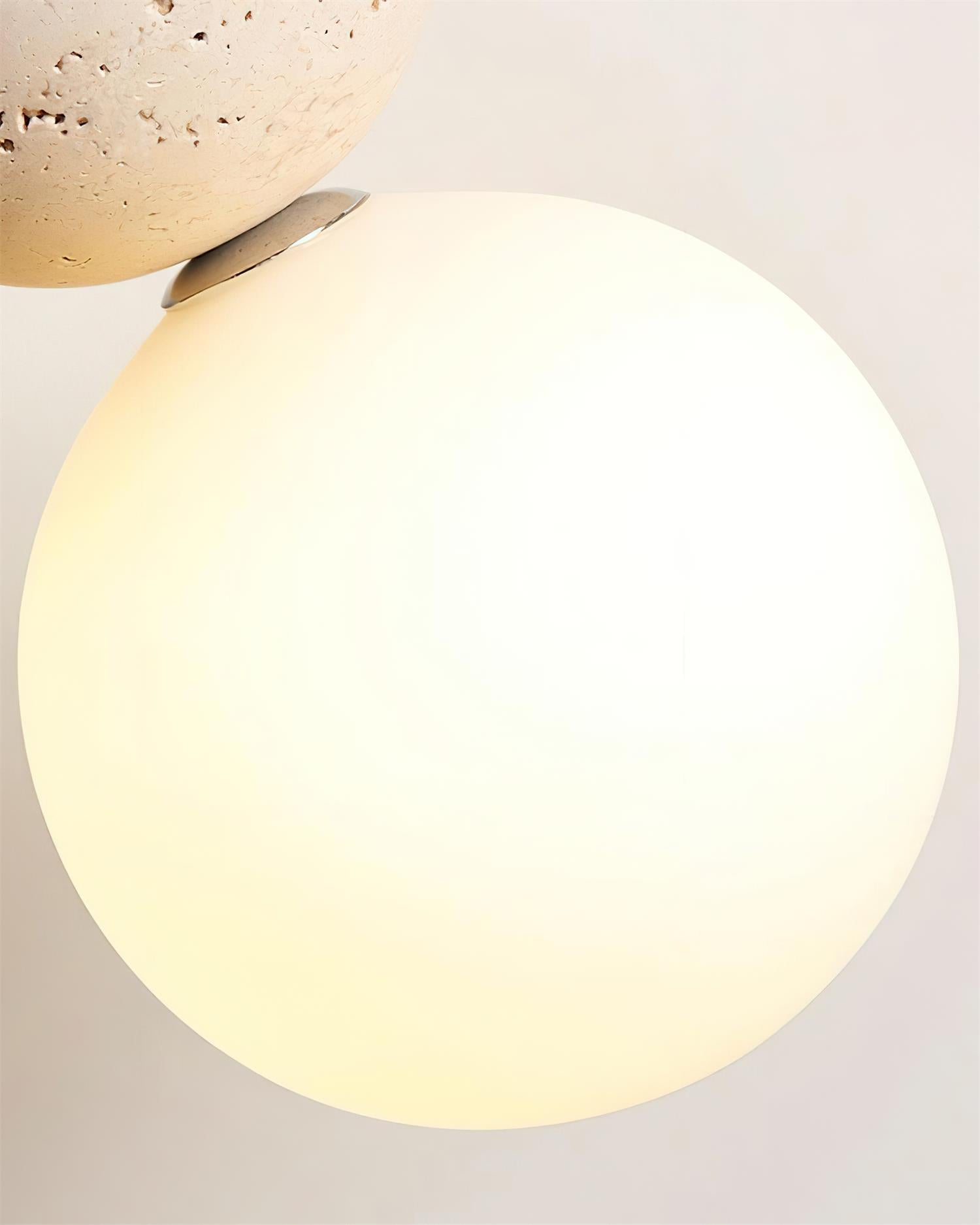Ritta Suspension Triple Sphère Travertin