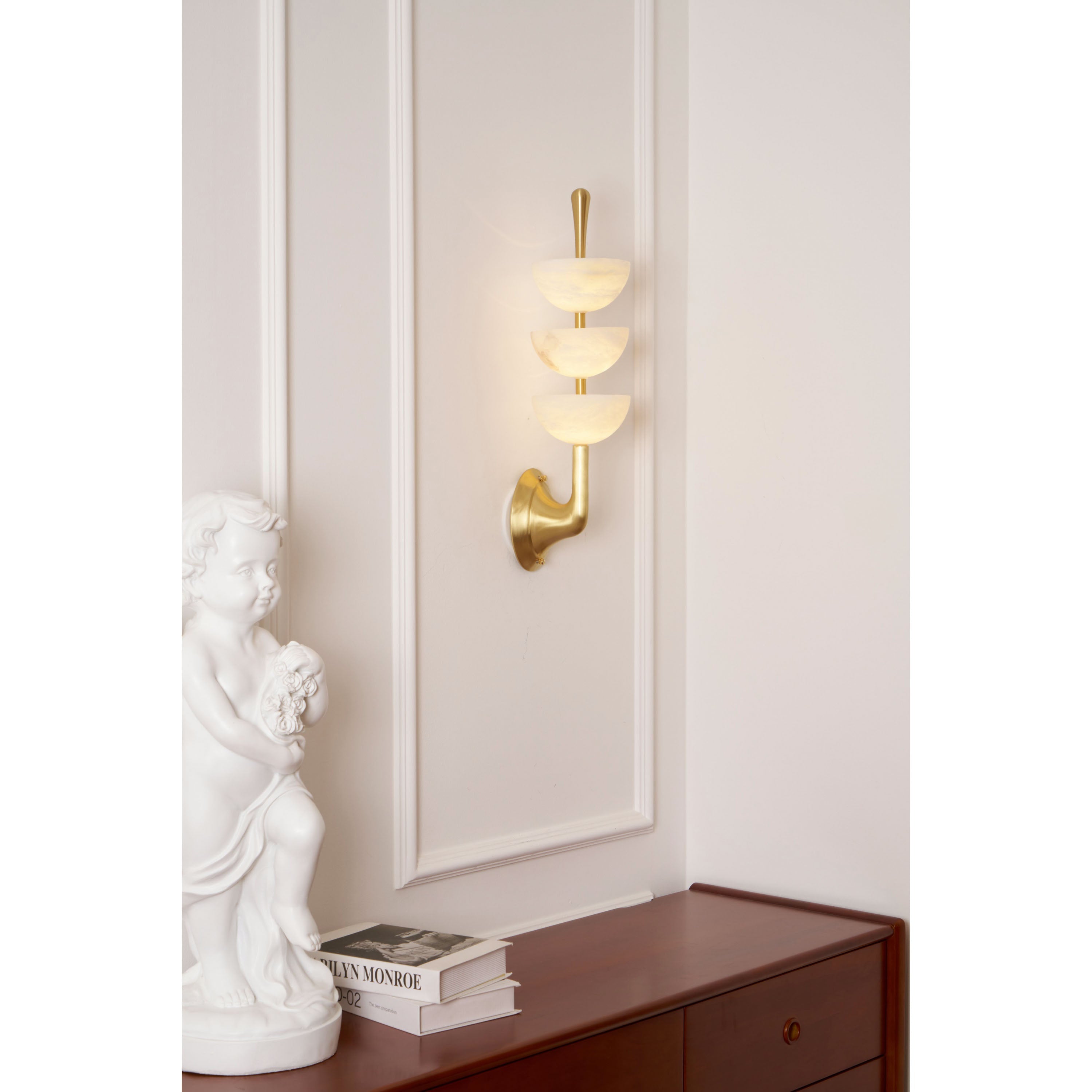 Vitheiel Moderne Minimaliste Art Albâtre Applique Murale