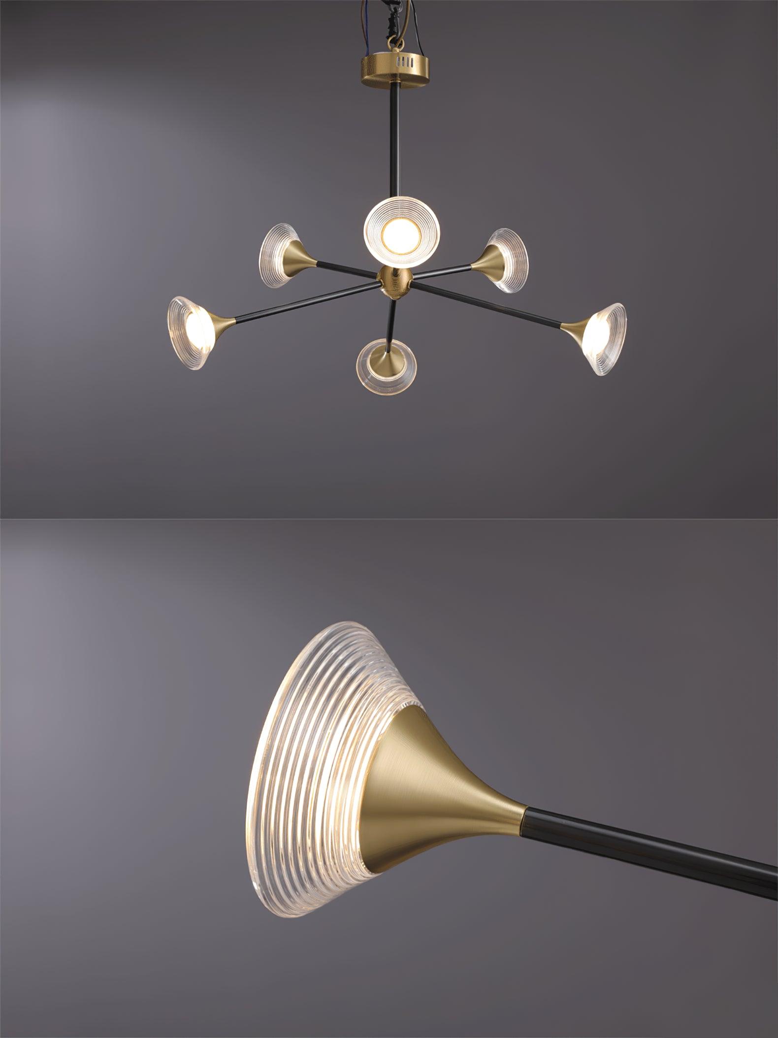 Myzoraris Mid Century Moderne Verre Lustre