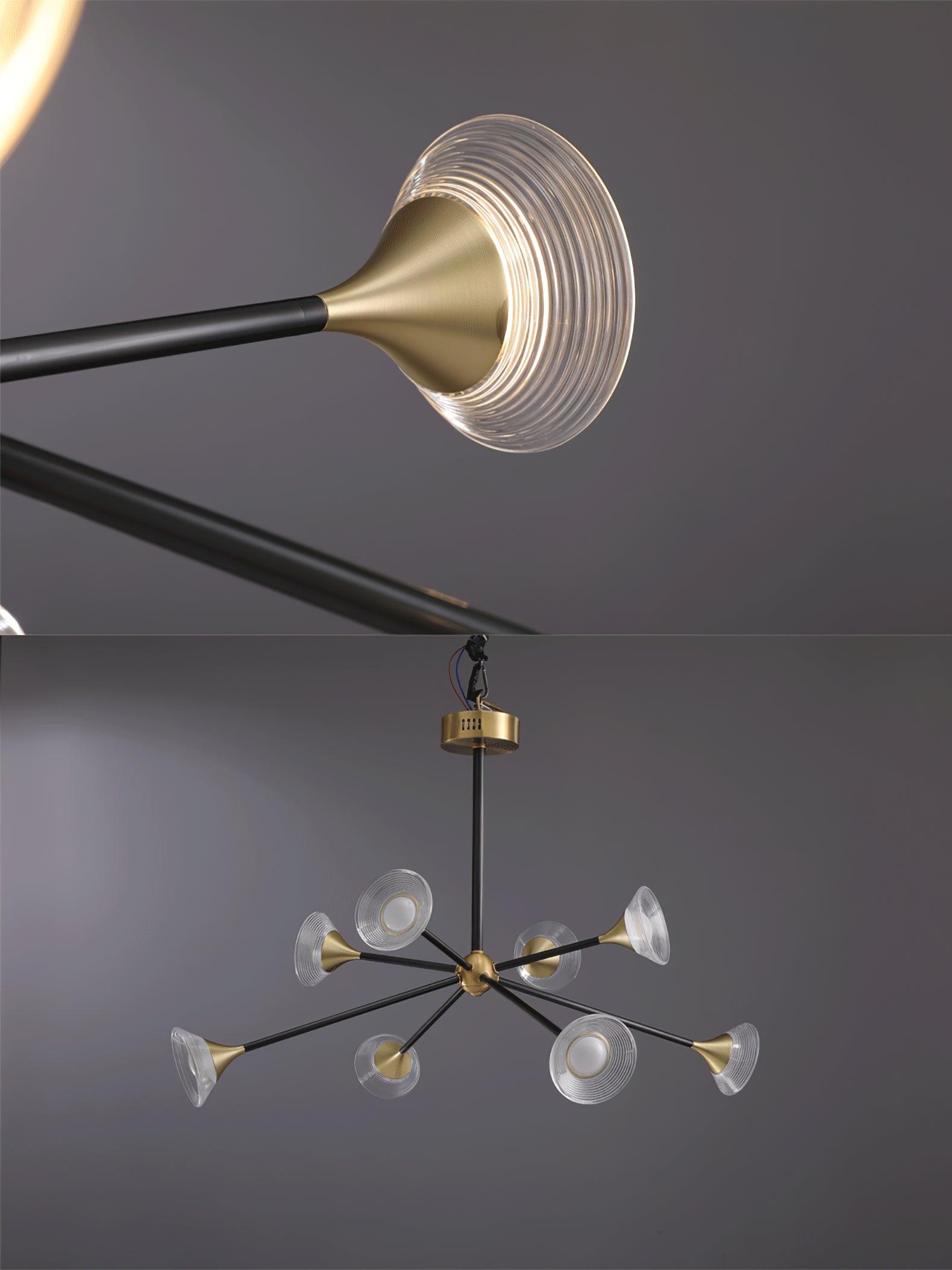 Myzoraris Mid Century Moderne Verre Lustre