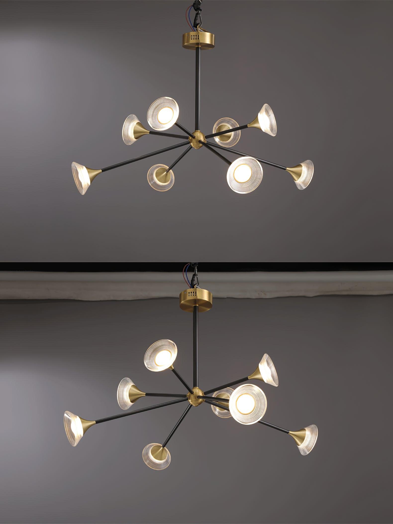 Myzoraris Mid Century Moderne Verre Lustre