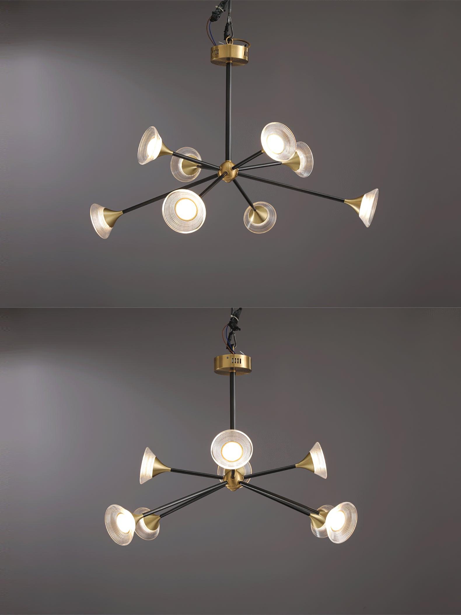 Myzoraris Mid Century Moderne Verre Lustre