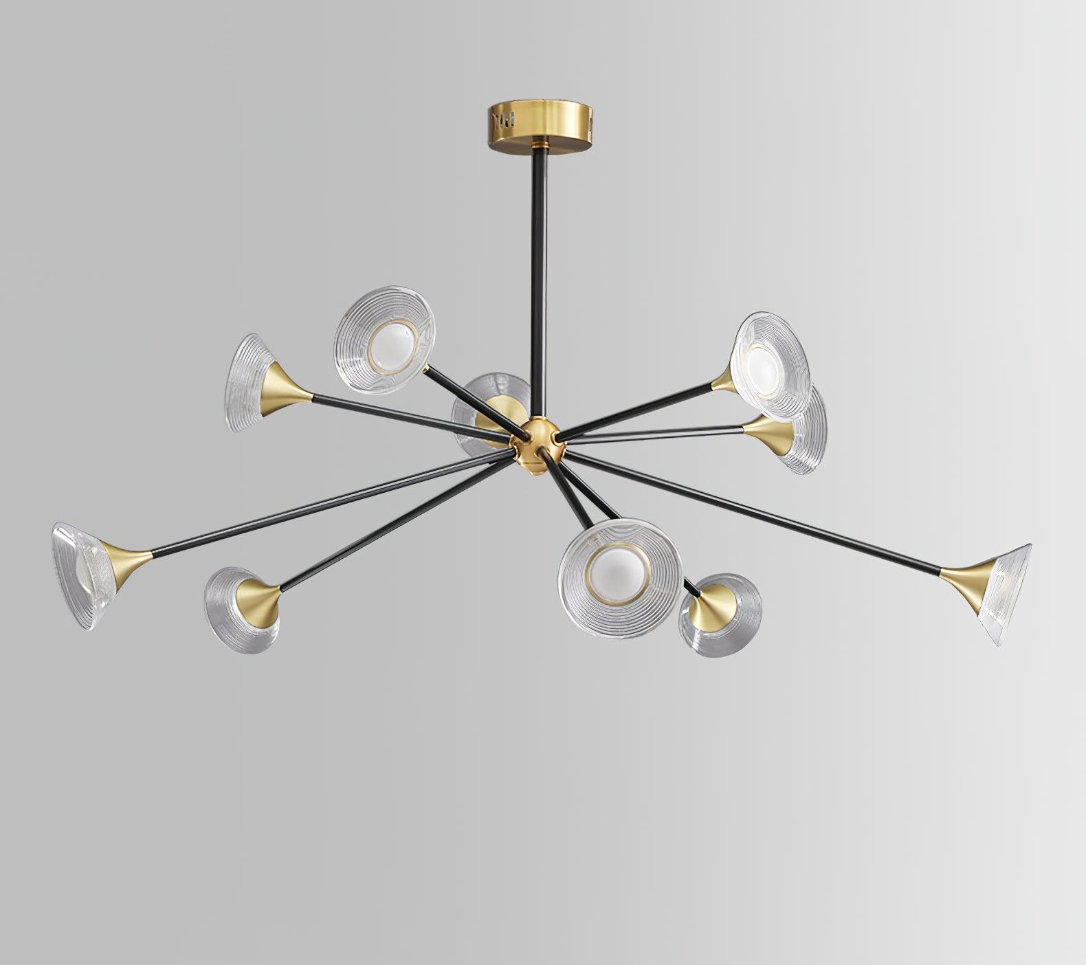 Myzoraris Mid Century Moderne Verre Lustre