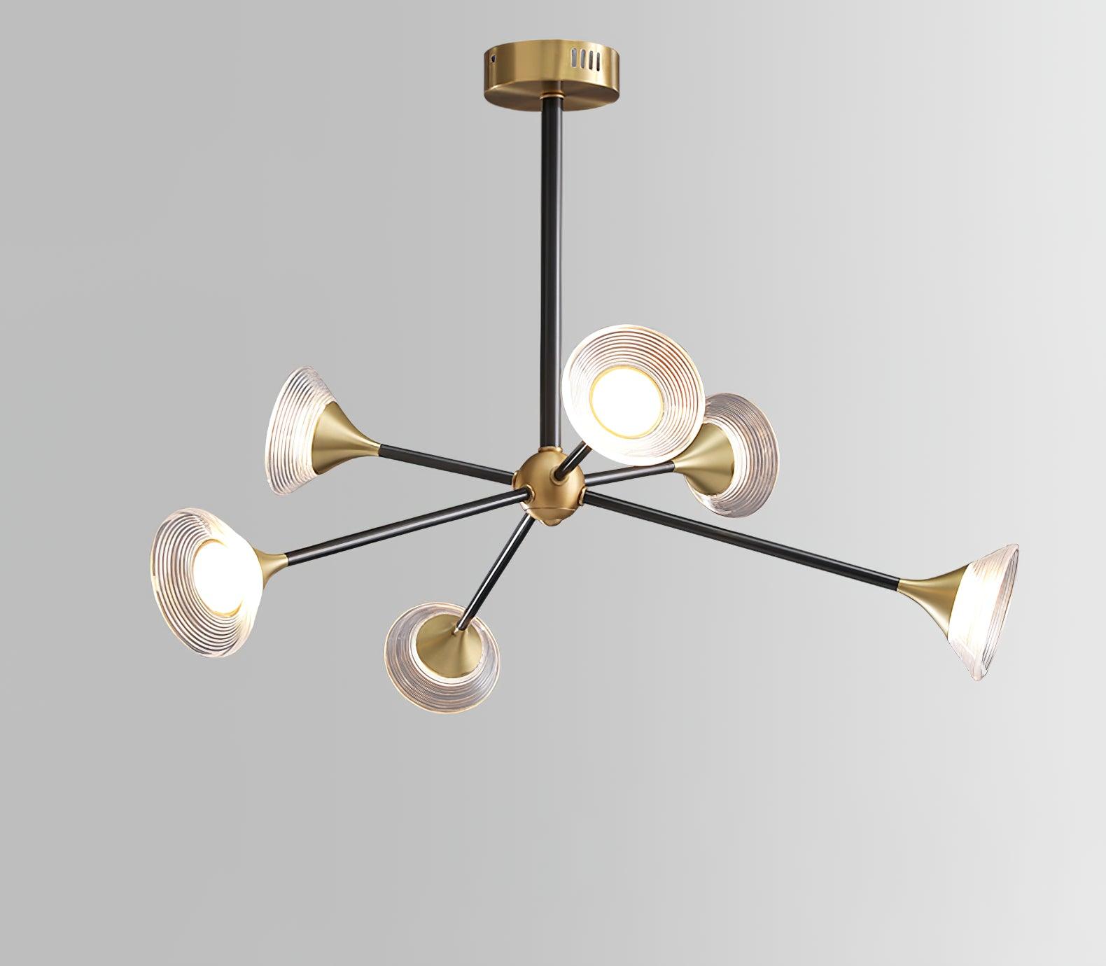 Myzoraris Mid Century Moderne Verre Lustre