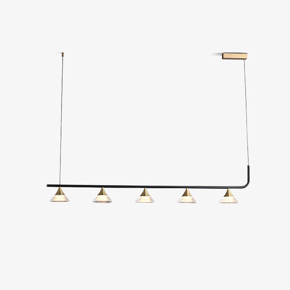 Lyra Mid Century Moderne Laiton Suspension Lumière