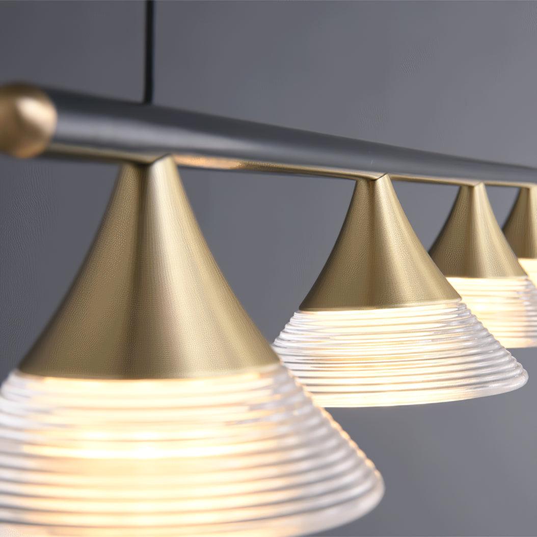 Lyra Mid Century Moderne Laiton Suspension Lumière