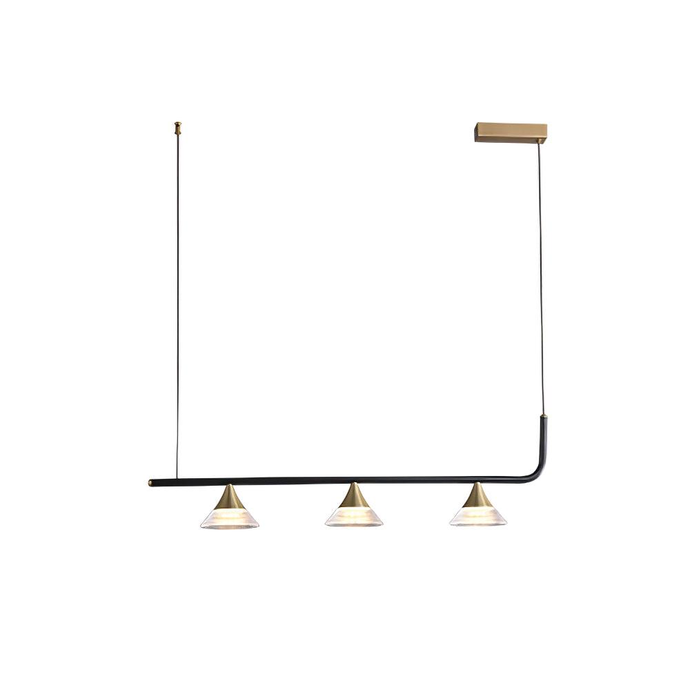Lyra Mid Century Moderne Laiton Suspension Lumière