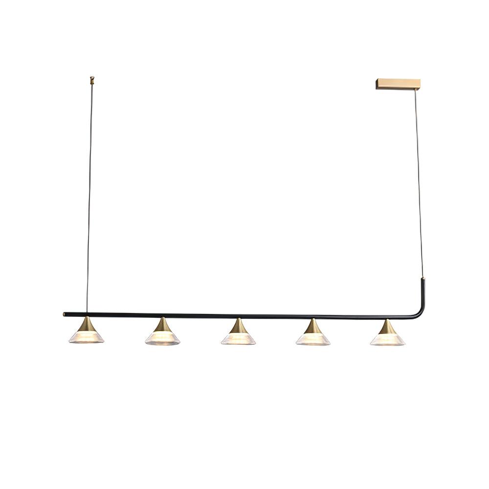 Lyra Mid Century Moderne Laiton Suspension Lumière