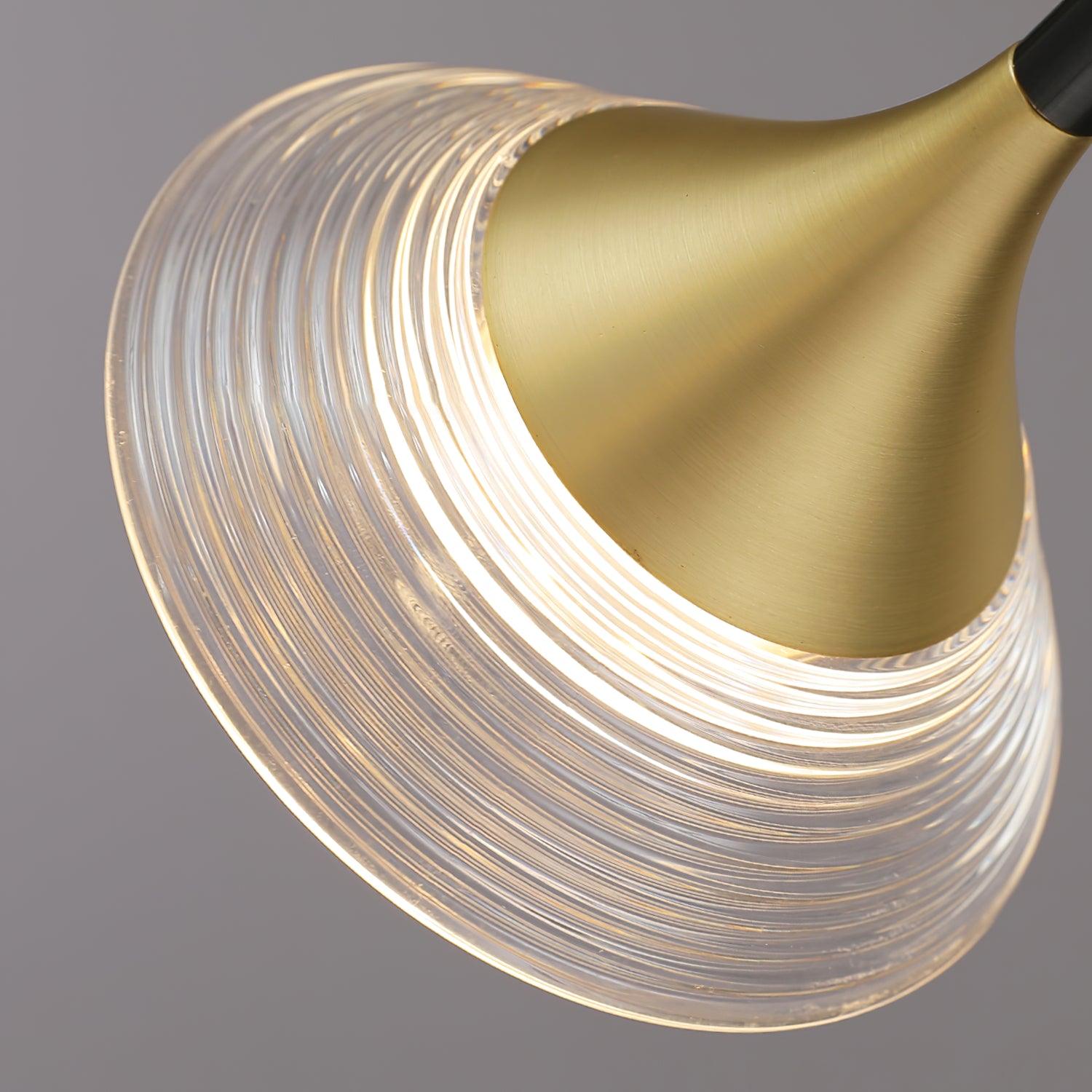 Lyra Mid Century Moderne Laiton Suspension Lumière