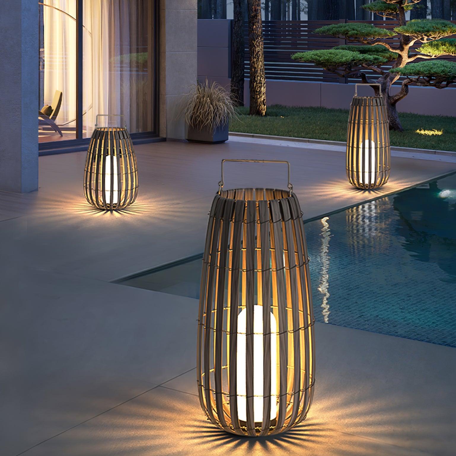 Veshael Lampe Extérieure Lanterne Tressée Tropic
