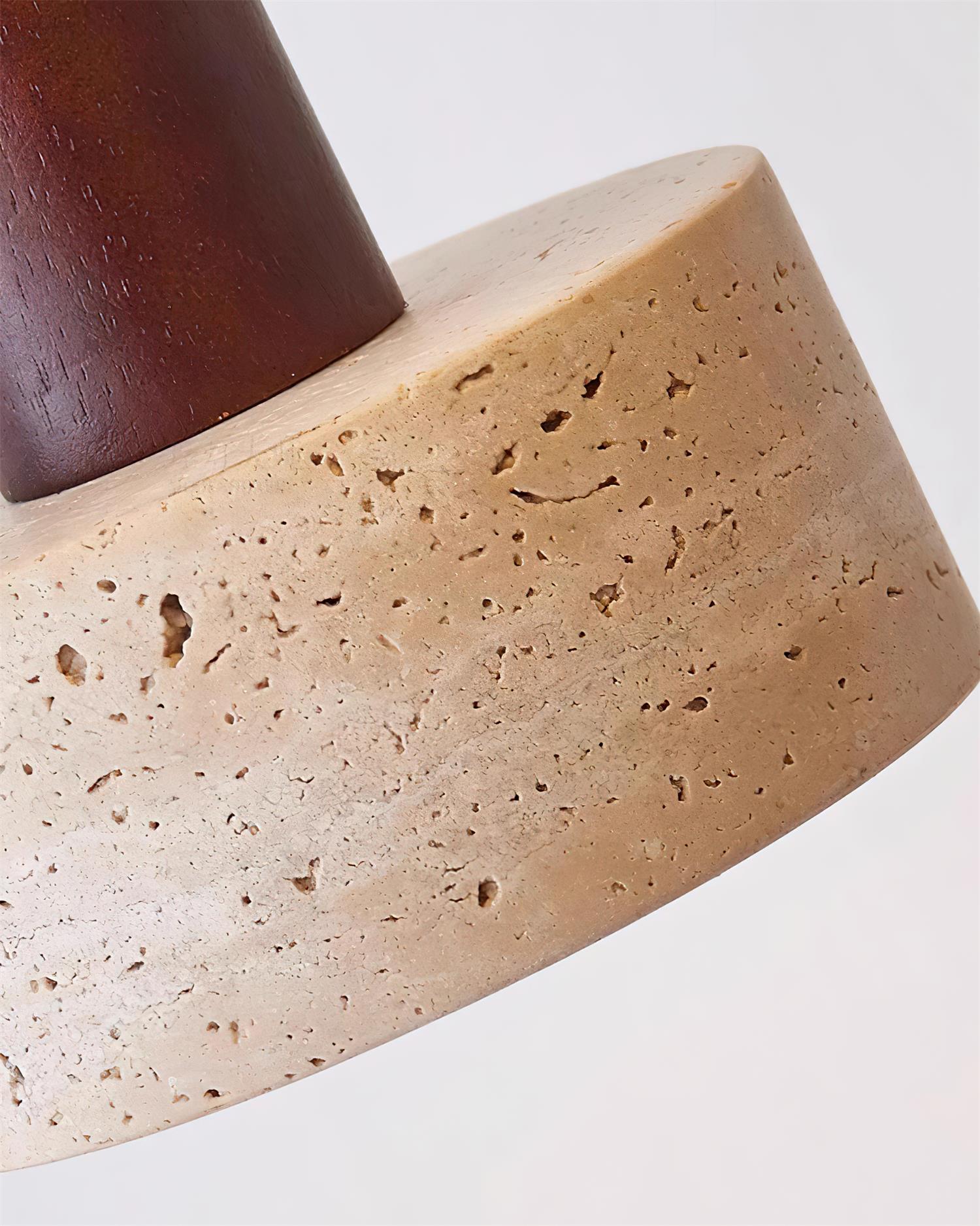 Lunara Ensemble de Lampes Suspendues Travertin