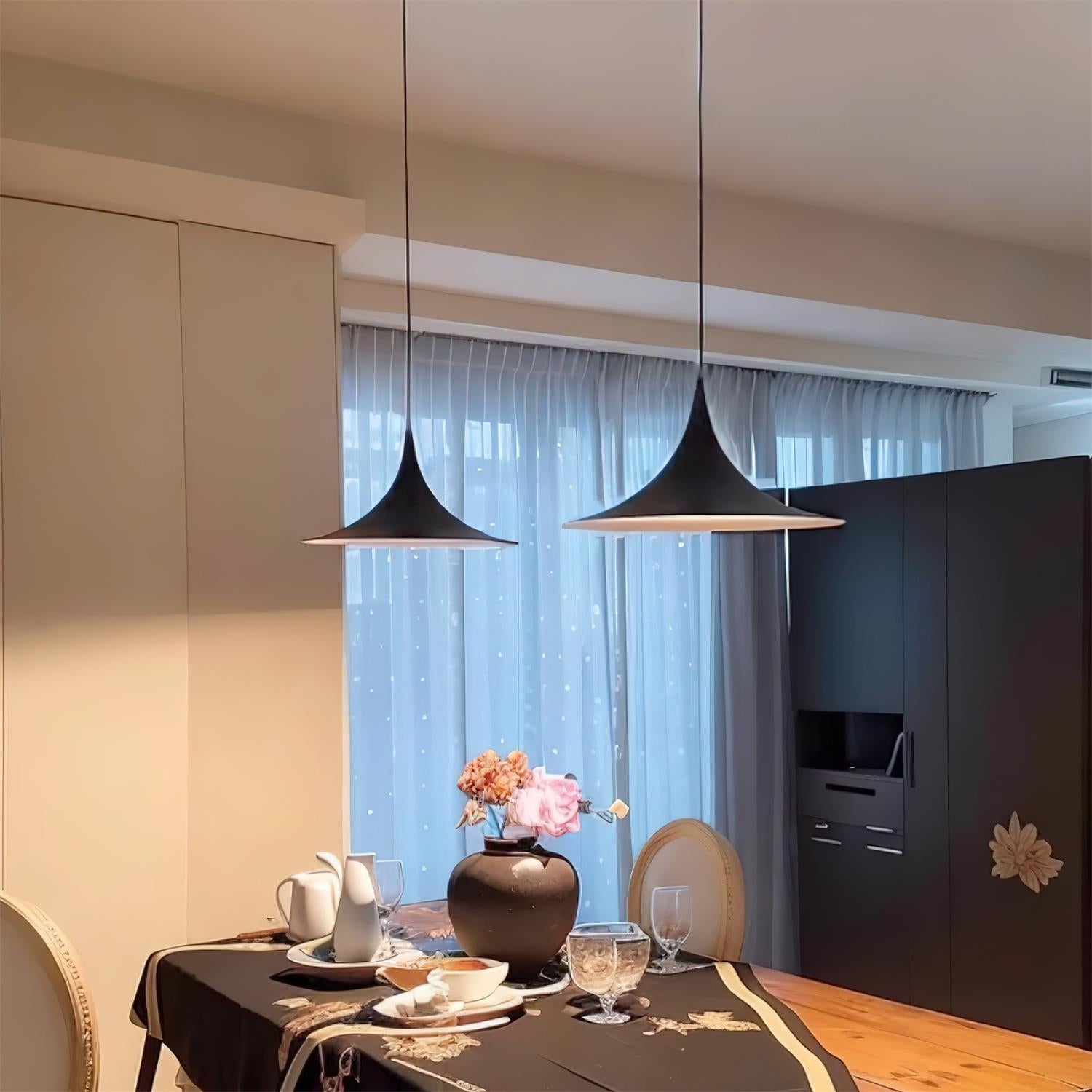 Solisin Suspension à col fin et large évasement pour salle à manger