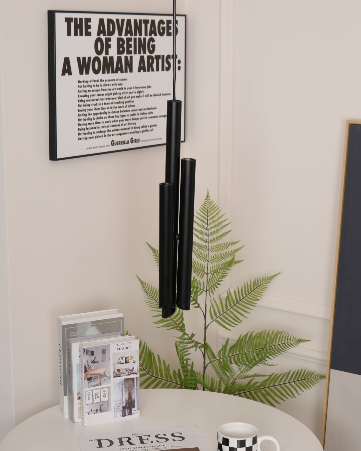 Solara Lampe suspendue tubes aluminium minimaliste