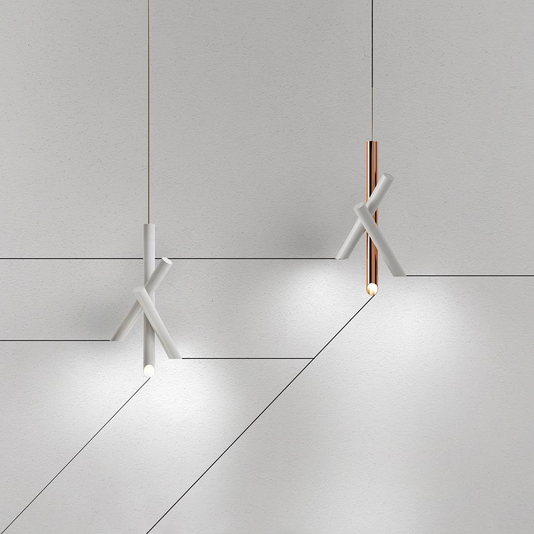 Solara Lampe suspendue tubes aluminium minimaliste