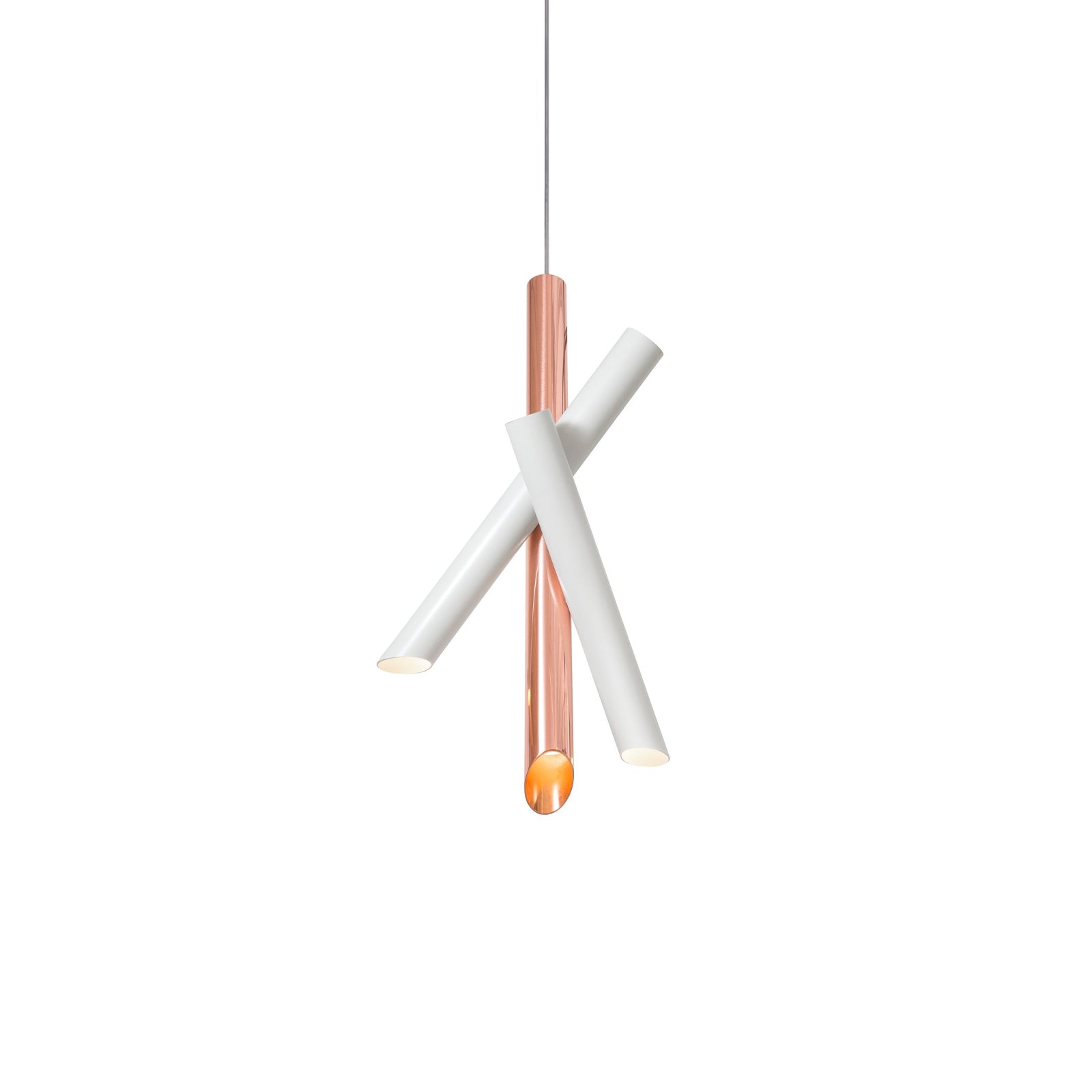 Solara Lampe suspendue tubes aluminium minimaliste