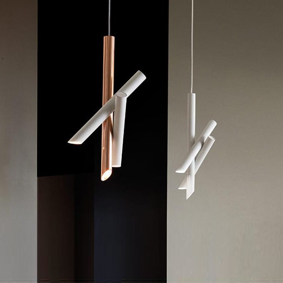 Solara Lampe suspendue tubes aluminium minimaliste