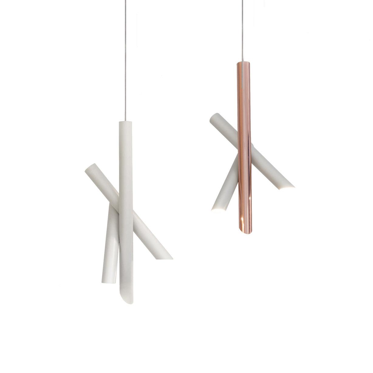Solara Lampe suspendue tubes aluminium minimaliste