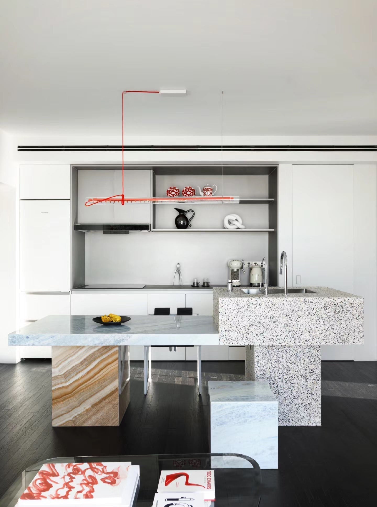 Cata Moderne Minimalisme Linéaire LED  Verre Lumière Suspension