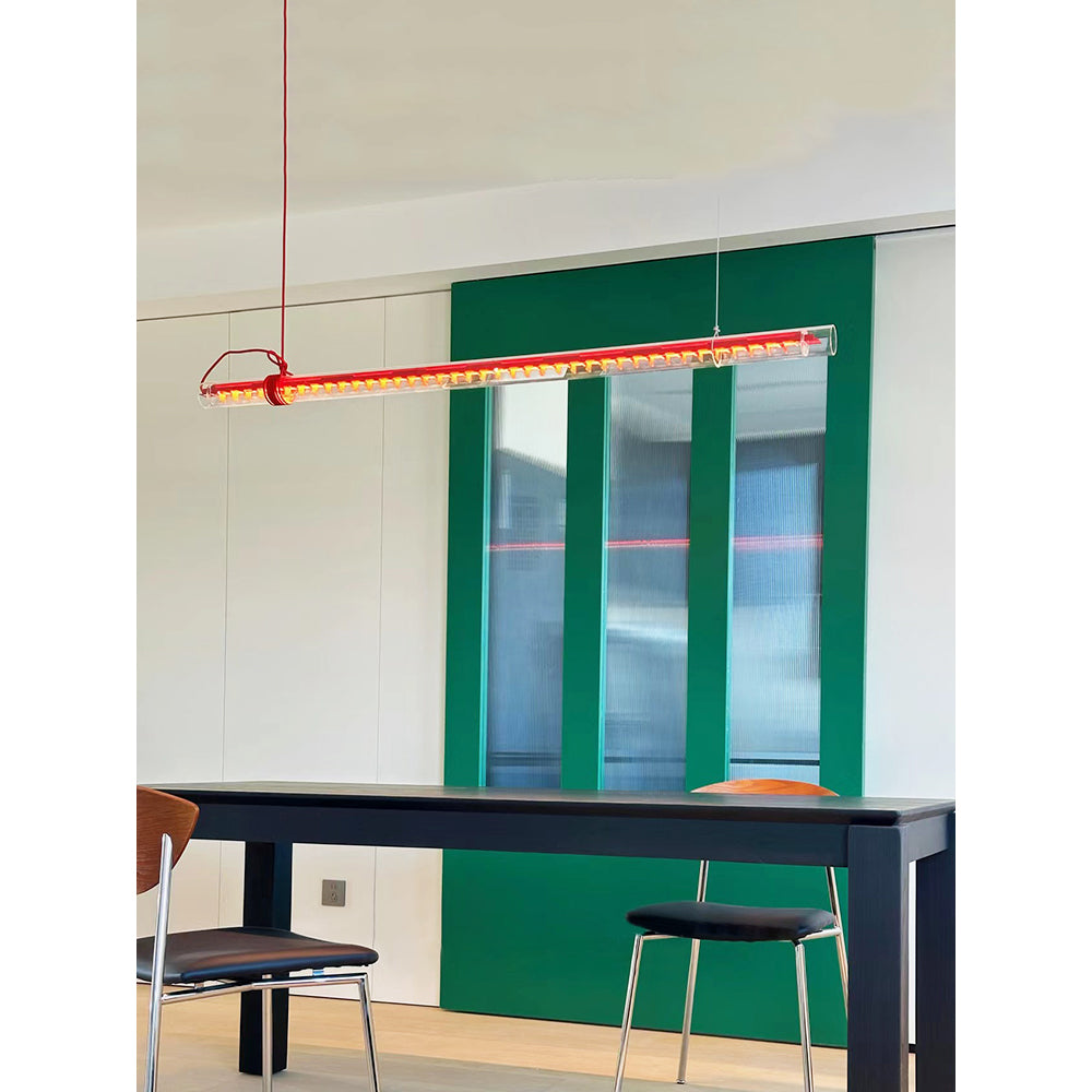 Cata Moderne Minimalisme Linéaire LED  Verre Lumière Suspension